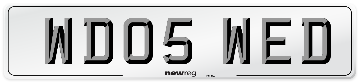 WD05 WED Number Plate from New Reg